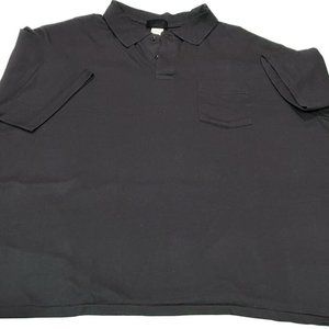 Old Vintage HEAVYWEIGHT KNITS Black Polo Men's Shirt 50/50 XXXL 3XL 90's